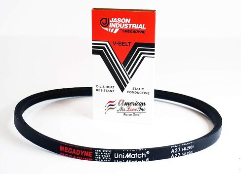 Megadyne - Jason Industrial V Belt - A27-4L290 – (Pack of 2) – Wrapped V-Belt - 29 Inch Outside Length - 1/2 Inch Top Width - 11/32 Inch Thick in Kuwait