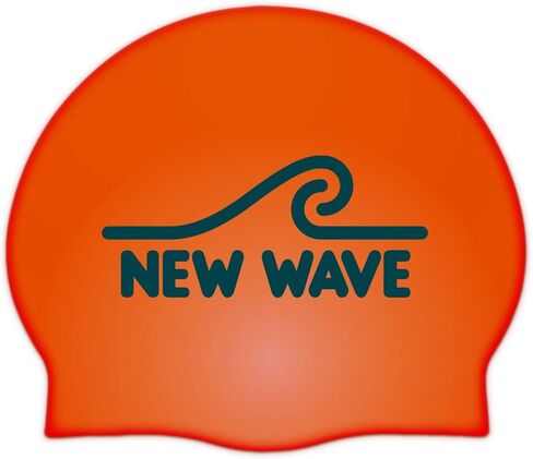 New Wave Swim Cap - Silicone (Orange) in Kuwait
