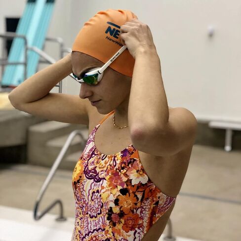 New Wave Swim Cap - Silicone (Orange) in Kuwait