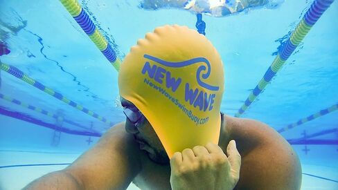 New Wave Swim Cap - Silicone (Orange) in Kuwait