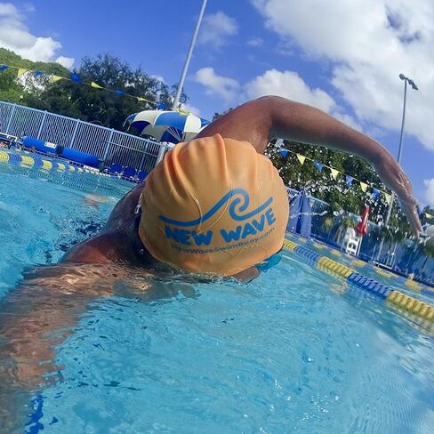 New Wave Swim Cap - Silicone (Orange) in Kuwait
