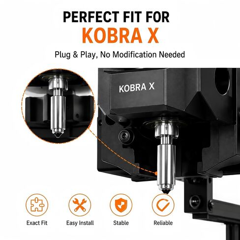 فوهات Kobra X مقاس 0.4 مم، فوهات فولاذية صلبة مدمجة قابلة للفصل السريع مع غطاء سيليكون لـ Kobra X in Kuwait