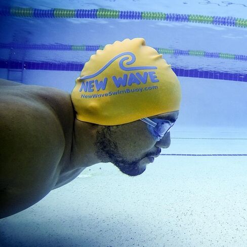 New Wave Swim Cap - Silicone (Orange) in Kuwait