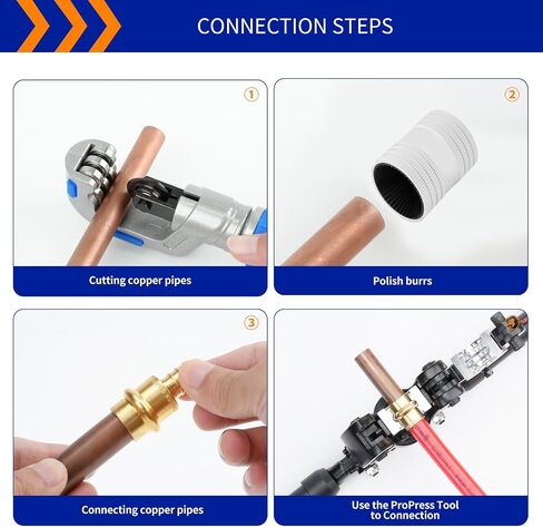 (Znkiok® 15Pack) 1/2" Press x 1/2" Pex Adapter Crimp Fittings,Copper Press To Pex Adapter,Lead-Free Brass,NSF/ANSI 61,UPC. in Kuwait