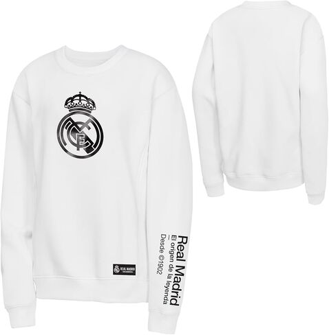 سويت شيرت رجالي من Outerstuff Real Madrid Reflex Silicone Wash Crew - ملابس كرة قدم مرخصة رسميًا in Kuwait