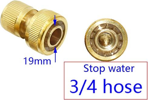 تركيبات الأنابيب 5 قطع نحاسية 3/8 1/2 3/4 بوصة خرطوم توصيل سريع للحديقة 8/11 16 مم 20 مم 25 مم خرطوم نحاسي موصل إيقاف المياه ملحقات المياه (اللون: 1I2 x B) تجهيزات السباكة in Kuwait