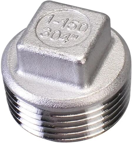 304 الفولاذ المقاوم للصدأ غطاء رأس مربع 1/8 "1/4" 3/8 "1/2" 3/4 "1" 1-1/4 "1-1/2" 2 "غطاء ذكر أنبوب تجهيزات أنابيب 1 قطعة (1/8") تركيبات سباكة in Kuwait