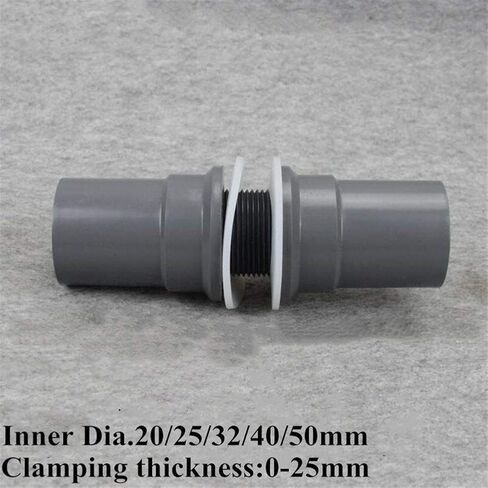 3 قطع PVC 1/2 بوصة 20 مم - 1-1/2 بوصة 50 مم موصل خرطوم مقاوم للماء لخزان الأسماك حوض السمك أجزاء أنابيب UPVC (اللون: القطر الداخلي 20 مم) تركيبات السباكة in Kuwait