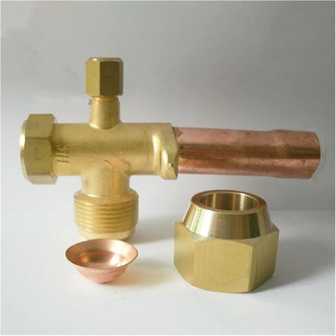 Pipe Fittings Install 1/4" 3/8" 1/2" 5/8" 3/4" 7/8" OD Copper Pipe 3-Way Angle Stop 3-Way Valve Fitting (Specification : 5 8) Plumbing Fittings in Kuwait