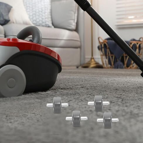 مجموعة عجلات مكنسة كهربائية Amosfun مكونة من 4 - عجلات بديلة بلاستيكية مقاس 0.47 بوصة لسهولة المناورة على الأرضيات الصلبة والسجاد - لملحقات NV وAZ وEC والصواريخ والمكنسة الكهربائية in Kuwait
