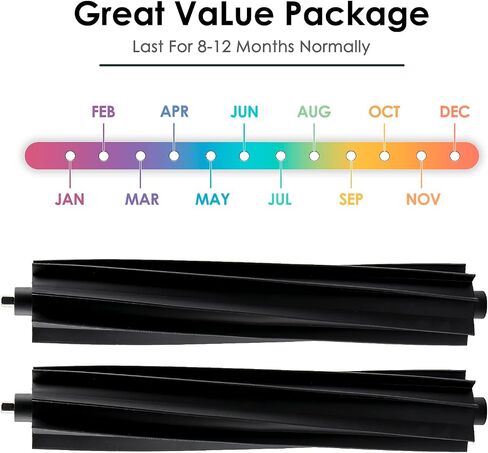 (قطعتان) X2 Omni فرشاة دوارة مطاطية الفرش الرئيسية لـ ECOVACS DEEBOT X2 Omni، X2 Pro، X2 Robot Vacuum Cleaner، ملحقات قطع غيار الفرشاة الدوارة in Kuwait