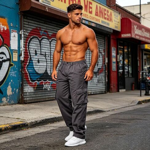 Men’s Outdoor Cargo Pant with Multi Pockets Lightweight Tactical Pant for Hiking Jogger Classic Fit in Kuwait