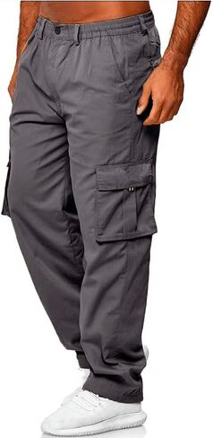 Men’s Outdoor Cargo Pant with Multi Pockets Lightweight Tactical Pant for Hiking Jogger Classic Fit in Kuwait