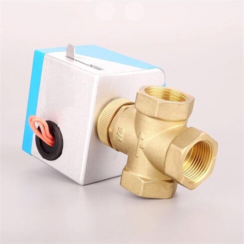 Motorized Electric Brass Globe Valve DN15 DN20 DN25-2 Wire AC 220V Two Way Shut-off Valve for Fluid Control(220vac-3 Way DN20) in Kuwait