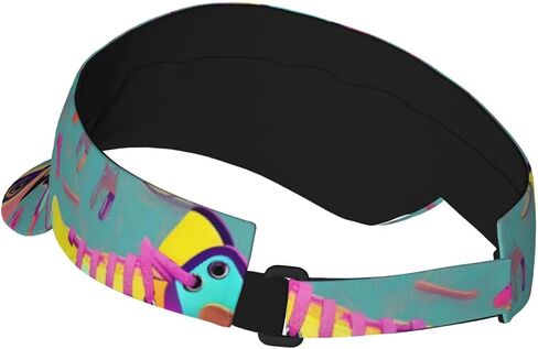 Colorful Roller Skates Print Foldable Sun Visor Hat Lightweight Adjustable Sun Visor Hat Outdoor Sports Cap for Adults in Kuwait