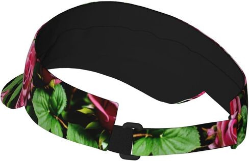 Floral Rose Ivy with Leaves Spring Print Foldable Sun Visor Hat Lightweight Adjustable Sun Visor Hat Outdoor Sports Cap for Adults in Kuwait