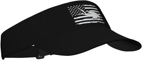 Us Flag Swimming Down Sunscreen Visor Hat for Women Men Empty Top Tennis Baseball Cap Black Cool Funny Sun Caps Adjustable Golf Hats in Kuwait