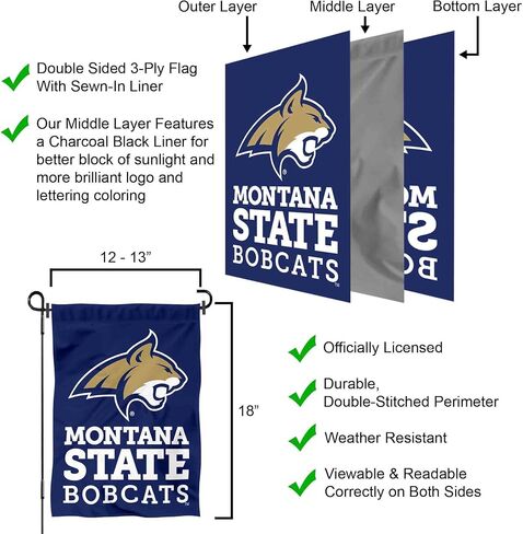 Montana State Bobcats Wordmark Logo Garden Banner Flag in Kuwait