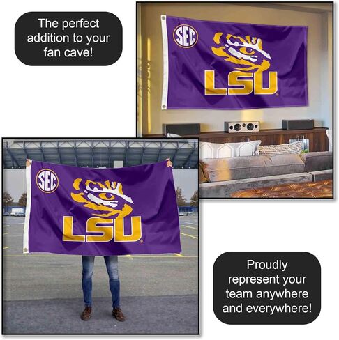 علم ولاية لويزيانا LSU Tigers SEC كبير الحجم in Kuwait