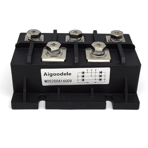 MDS200-16 200A 1600V وحدة مقوم الجسر ثلاثي الطور، محول AC إلى DC لـ CNC، محركات المحركات، مزود الطاقة مع تبديد الحرارة الفعال in Kuwait