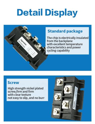 MDS200-16 200A 1600V وحدة مقوم الجسر ثلاثي الطور، محول AC إلى DC لـ CNC، محركات المحركات، مزود الطاقة مع تبديد الحرارة الفعال in Kuwait