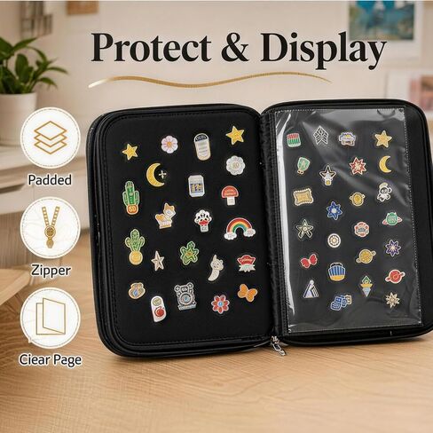 Pinfolio Pin Bag, Portable Pin Collection Book for Collectors, Large Capacity Display Organizer in Kuwait