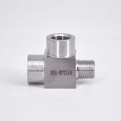 1 قطعة 1/8 "1/4" 3/8 "1/2" NPT أنثى ذكر تي شيرت 3 طرق SS 304 تركيب أنابيب الفولاذ المقاوم للصدأ موصل الفاصل كتلة الضغط العالي (NPT، MALE-MALE-MALE_1/8") in Kuwait
