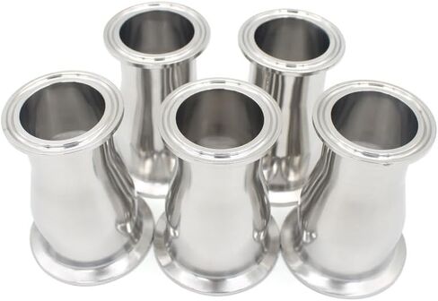 SS304 Stainless Steel Grade Ferrule 50.5mm OD 38x25mm Three Clip Concentric Reducer Plumbing Fittings in Kuwait