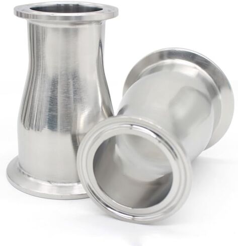SS304 Stainless Steel Grade Ferrule 50.5mm OD 38x25mm Three Clip Concentric Reducer Plumbing Fittings in Kuwait