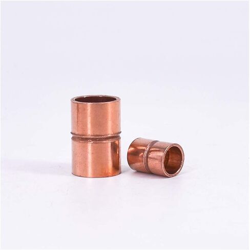 Pipe Fittings 32 35 38 42 45mm Inner Diameter Pure Copper End Feed Solder Coupling Pipe Air Conditioning Accessories (Color : ID 45mm Wall 1.5mm) Plumbing Fittings in Kuwait