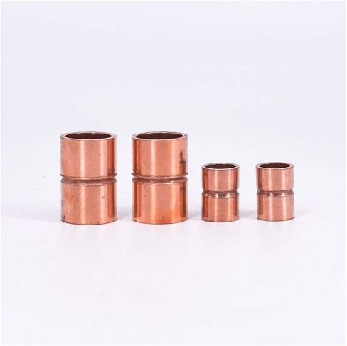 Pipe Fittings 32 35 38 42 45mm Inner Diameter Pure Copper End Feed Solder Coupling Pipe Air Conditioning Accessories (Color : ID 45mm Wall 1.5mm) Plumbing Fittings in Kuwait