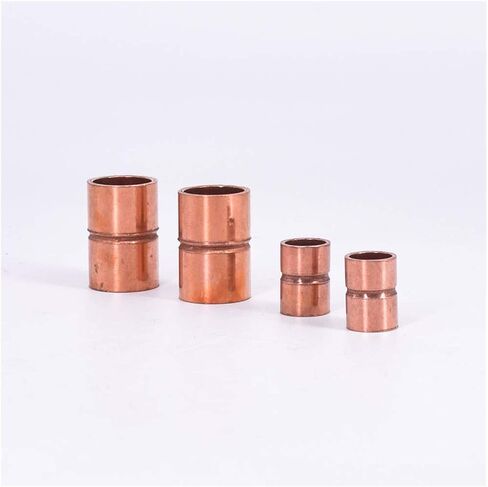 Pipe Fittings 32 35 38 42 45mm Inner Diameter Pure Copper End Feed Solder Coupling Pipe Air Conditioning Accessories (Color : ID 45mm Wall 1.5mm) Plumbing Fittings in Kuwait