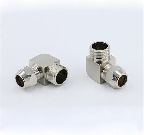 1pcs Tube Elbow Right Angle 6mm-1/8 6mm-1/4 Copper Pipe Joint (Color : Tube Elbow 8mm, Size : 3/8 inch) Plumbing Fittings in Kuwait