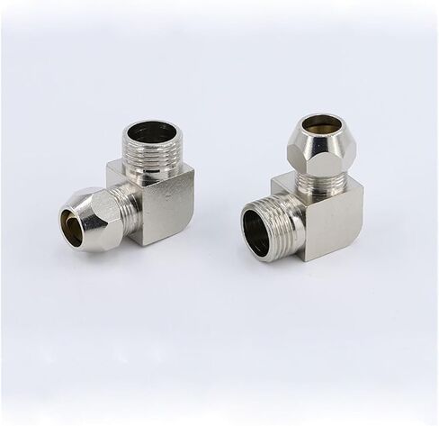1pcs Tube Elbow Right Angle 6mm-1/8 6mm-1/4 Copper Pipe Joint (Color : Tube Elbow 8mm, Size : 3/8 inch) Plumbing Fittings in Kuwait
