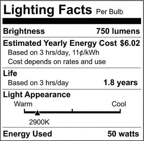 Satco S1981 Halogen Light Bulb, 120V, 50W, Clear Finish, Bayonet Double Contact Base, Dimmable, 2000 Hours Rated Life, BA15d ANSI Base, 750 Lumens, 2.94" MOL, 0.5" MOD, 2900K, Pack of 3 in Kuwait