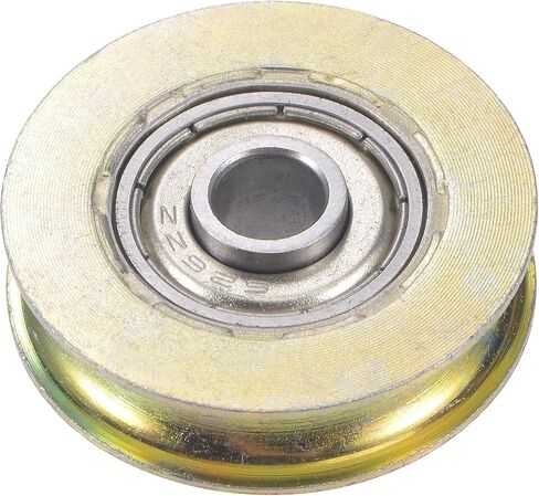 بكرة باب منزلق من uxcell على شكل حرف U فتحة عمود 6.4 مم قطر 32 مم، محمل فولاذي، عبوة من 4 قطع in Kuwait