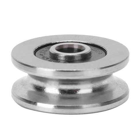 Yosoo Health Gear 10pcs TV0418 4 * 18 * 8mm V Groove Pulley Carbon Steel Sealed Ball Bearings Rail Roller Bearing Wheel Track Wheels, Small Fixed Bulk Replacement Double Passive Perlin Linear Rollers in Kuwait