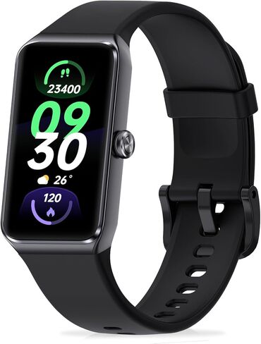 Fitness Tracker, Activity Trackers with 24/7 Heart Rate Blood Pressure Blood Oxygen Sleep Monitor, Step Counter with 100+ Sports Modes, Calorie Smart Watch Pedometer for Men Women in Kuwait