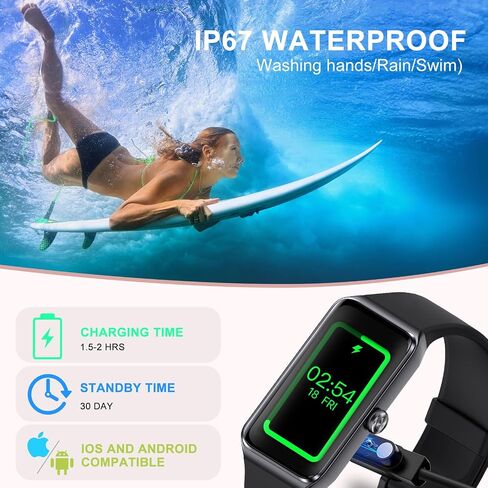 Fitness Tracker, Activity Trackers with 24/7 Heart Rate Blood Pressure Blood Oxygen Sleep Monitor, Step Counter with 100+ Sports Modes, Calorie Smart Watch Pedometer for Men Women in Kuwait