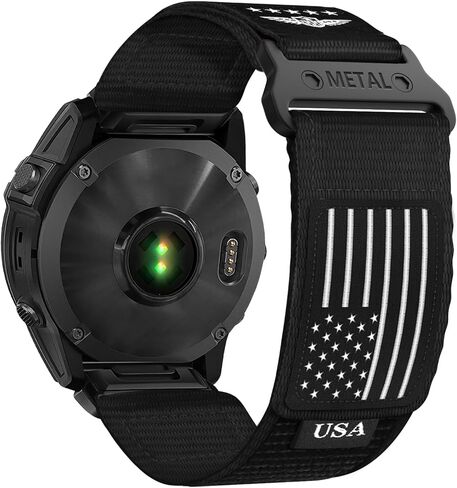 أربطة نايلون متينة لساعة Garmin، أساور معصم بديلة منسوجة من القماش الرياضي Quickfit لـ Garmin Instinct 2/Fenix ​​8 7 6 5/7X/6X/5X/EPIX/Forerunner in Kuwait