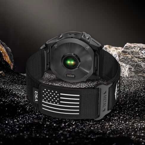 أربطة نايلون متينة لساعة Garmin، أساور معصم بديلة منسوجة من القماش الرياضي Quickfit لـ Garmin Instinct 2/Fenix ​​8 7 6 5/7X/6X/5X/EPIX/Forerunner in Kuwait