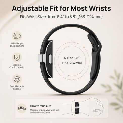 Breathable Silicone Band Compatible with Hume Band, Adjustable Replacement Strap for Hume Health Band, Soft Sport Wristband for Hume Health Tracker Women Men in Kuwait