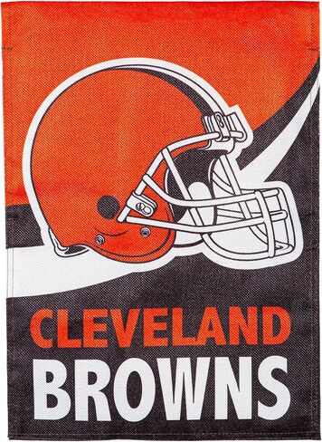 NFL Cleveland Browns Garden Flag 12x18 Double Sided, Officially Licensed Sports Flags For Outside, Indoor and Outdoor Flags for Football Fans in Kuwait