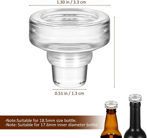 10pcs Glass Wine Bottle Stoppers, T-Shape Crystal Wine Saver Clear Bottle Plugs for Beverage Liquor Decanter, Reusable Decorative Cork Replacement for Oil Vinegar Dispenser, DIY Wedding Favors in Kuwait
