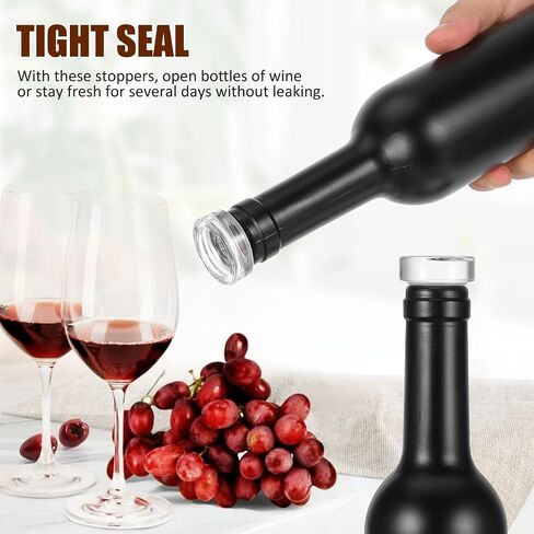 10pcs Glass Wine Bottle Stoppers, T-Shape Crystal Wine Saver Clear Bottle Plugs for Beverage Liquor Decanter, Reusable Decorative Cork Replacement for Oil Vinegar Dispenser, DIY Wedding Favors in Kuwait