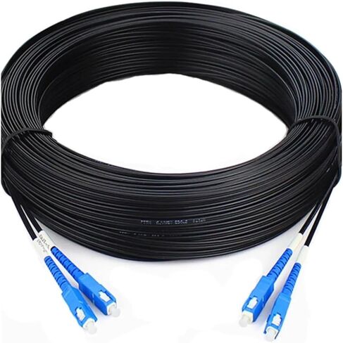 2-Core Indoor Fiber Optic Jumper SC UPC SingleMode 150m/200m - GJXH-2B6,1pcs | White,200M in Saudi Arabia