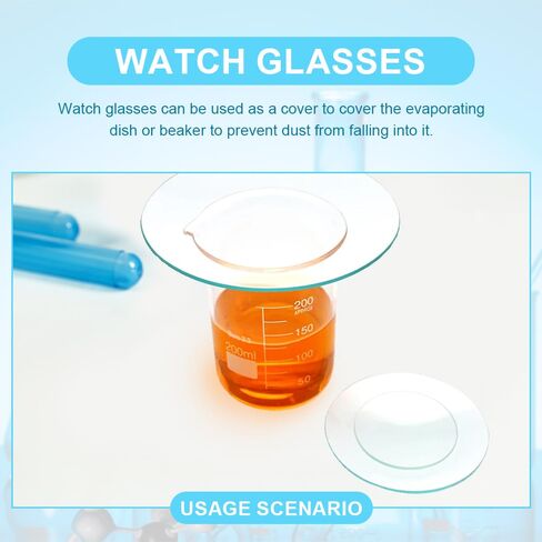 1pcs O/D 45-200mm Round Domed Glass Watch Tool Watch Glass Flask Cover Evaporating Dish (200mm) in Kuwait