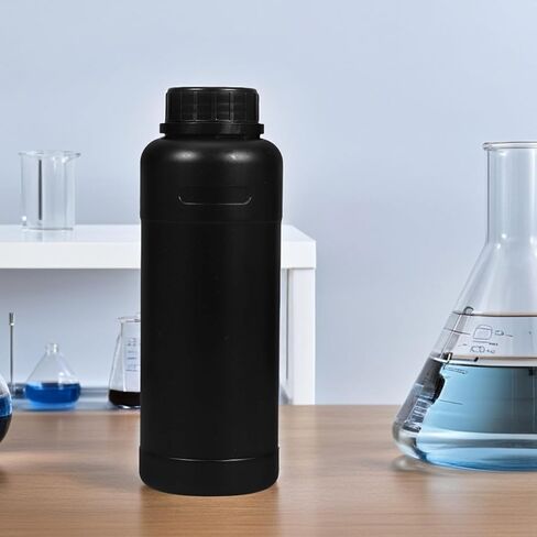 Beaupretty 10pcs 500ml Reagent Sample Bottles with Leak-proof Black Screw Caps, Wide Mouth Laboratory Chemical Storage Containers for Liquid Samples and Reagent Storage in Kuwait