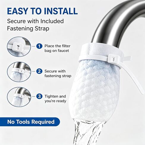100PCS Faucet Filter Bags for Kitchen Sink, PP Fiber Faucet Covers in Saudi Arabia