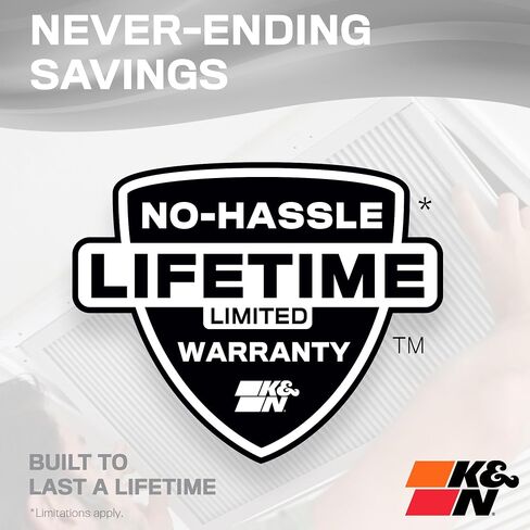فلتر هواء فرن HVAC 14X30X1 من K&N، يدوم مدى الحياة، قابل للغسل، Merv 8، آخر فلتر HVAC ستشتريه على الإطلاق، يتنفس بأمان في المنزل أو المكتب، HVC-8-11430 in Kuwait